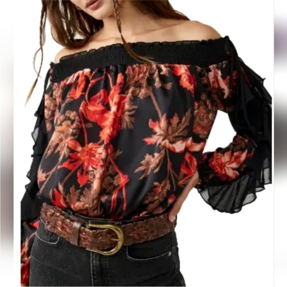 Free People Born To Love Bodysuit Top Midnight Combo Black - Picture 4 of 12